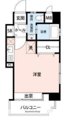 エステートモア高宮レーブ(1K/3階)の間取り写真