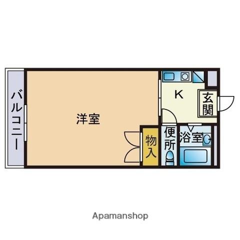 サンホークス横浜(1K/1階)の間取り写真