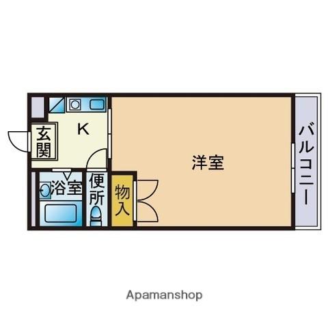 サンホークス横浜(1K/2階)の間取り写真