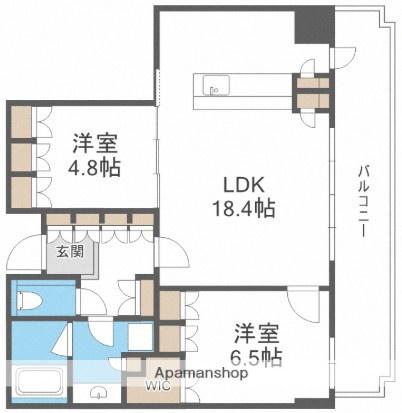 福岡大名ガーデンシティレジデンス(2LDK/7階)の間取り写真
