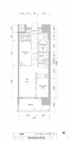 AIFLAT博多祇園(2LDK/9階)の間取り写真