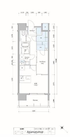 AIFLAT博多祇園(1LDK/8階)の間取り写真