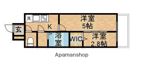 D.CLAREST MELDIA早良街道(2K/3階)の間取り写真