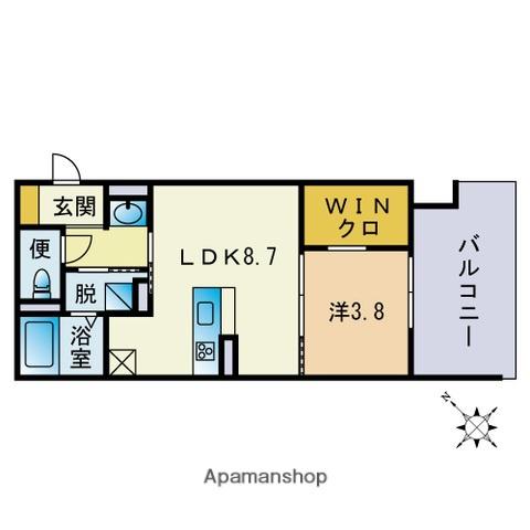 GD OHASHI APARTMENT(1LDK/3階)の間取り写真