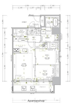 オープンレジデンシア室見(2LDK/12階)の間取り写真