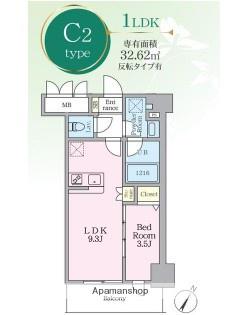 PAVANA JIONNE寺町通(1LDK/5階)の間取り写真