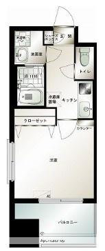 新品きマンション博多駅前31(1K/2階)の間取り写真