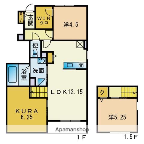 BELLE LEAD藤崎駅南B棟(2SLDK/1階)の間取り写真