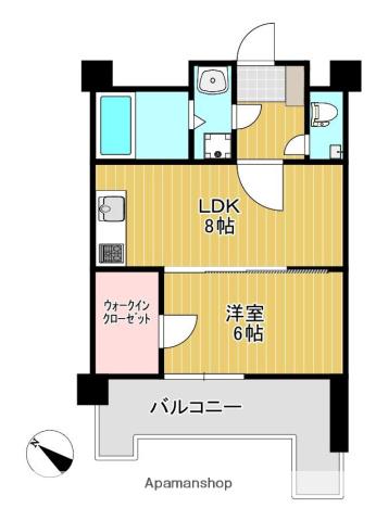 グランドステイツ薬院ギャラリー(1LDK/1階)の間取り写真