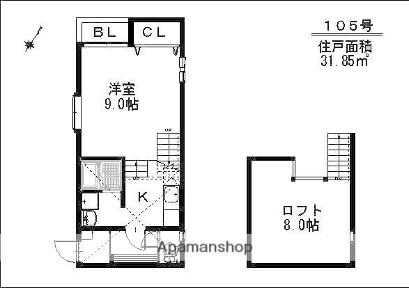 EL POLESTAR Ⅰ(1K/1階)の間取り写真