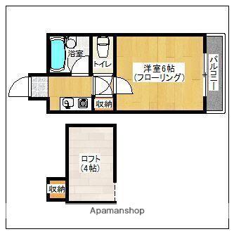 サンライズ樋井川(1K/2階)の間取り写真