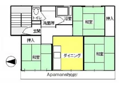 中島第5ビル(3DK/2階)の間取り写真
