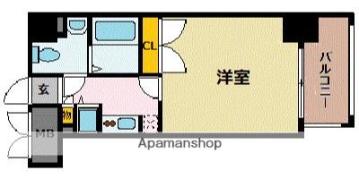 サヴォイステーション(1K/10階)の間取り写真