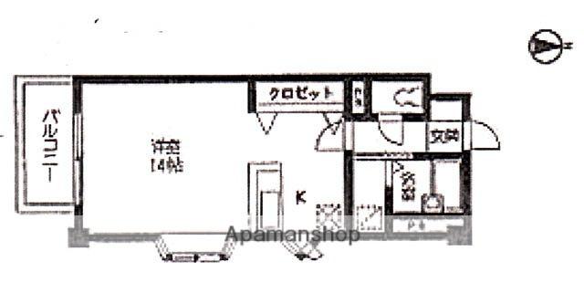 もんぎわビル(ワンルーム/3階)の間取り写真