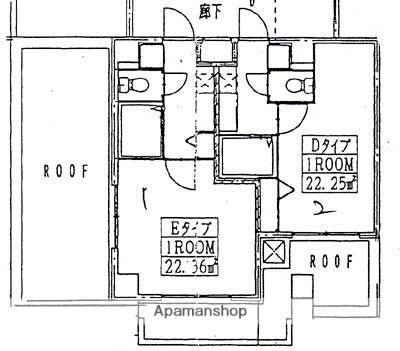 ビエント今川(1K/6階)の間取り写真