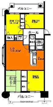 ハーモニーヒルズ今宿(4LDK/4階)の間取り写真