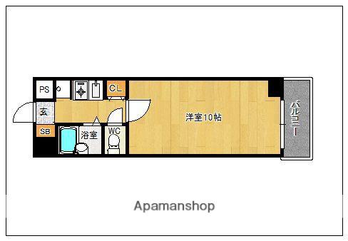 ピュアシティ南山荘通(1K/4階)の間取り写真