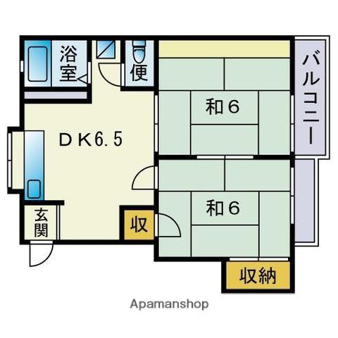 アネックス清水(2DK/2階)の間取り写真
