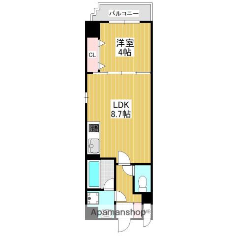 マイン鳥飼(1LDK/5階)の間取り写真
