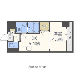 ルネッサンス21 別府(1DK/8階)の間取り写真