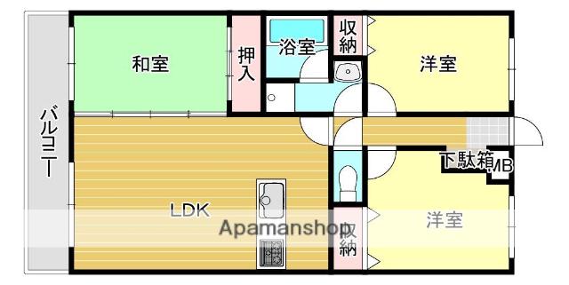 エミネント西新(3LDK/2階)の間取り写真