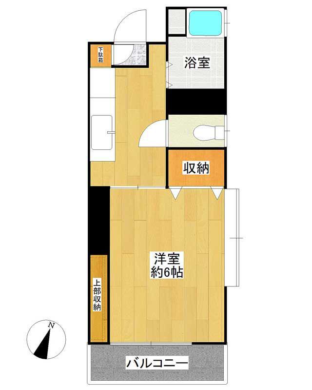 コーポ大空(1K/1階)の間取り写真