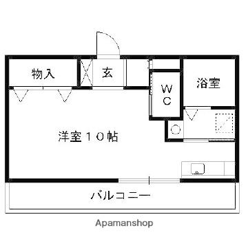 サンマリノビル(ワンルーム/8階)の間取り写真