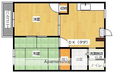 グリーンハイツ安田A(2DK/2階)の間取り写真