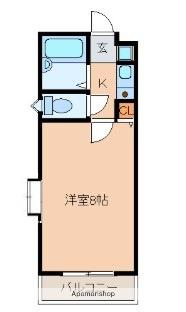 THE SQUARE・ATAGO RESIDENCE(1K/5階)の間取り写真