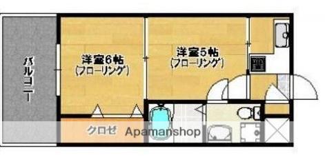 エステート・モア・薬院通(2K/9階)の間取り写真