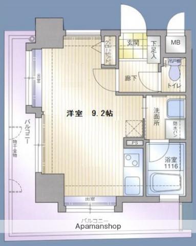 アクタス薬院Ⅱ(ワンルーム/7階)の間取り写真