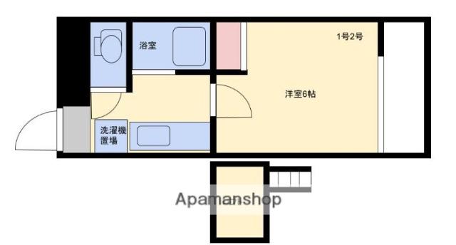 フロックス祖原(1K/3階)の間取り写真