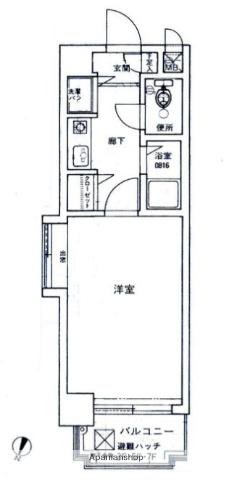 ライオンズマンション西新オレンジ通(1DK/6階)の間取り写真