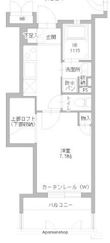 アクタス博多Vタワー 2番館(1K/4階)の間取り写真
