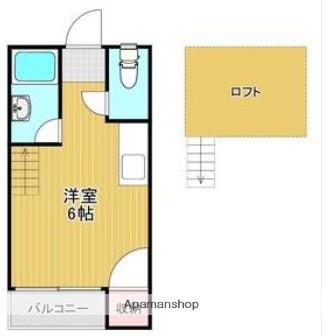 マリナヒルズ姪浜(ワンルーム/2階)の間取り写真