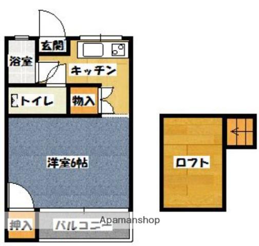 リッチコーポ(ワンルーム/2階)の間取り写真