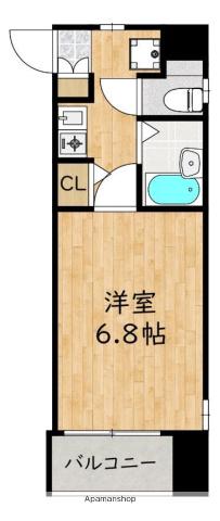 アバンティ薬院(1K/4階)の間取り写真