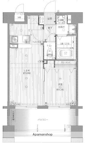 サヴォイグランデス(1LDK/9階)の間取り写真