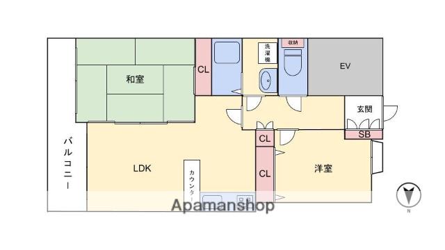 エンゼルハイム神松寺(2LDK/7階)の間取り写真