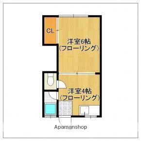 オレンジハウス(1K/1階)の間取り写真