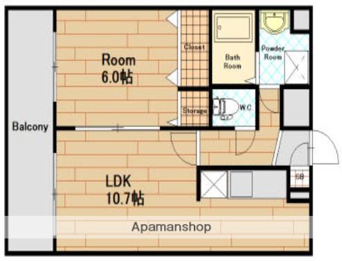 ファインエース姪浜Ⅱ(1LDK/4階)の間取り写真