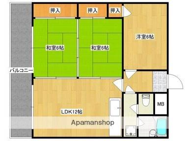 大産飯倉ビル(3LDK/3階)の間取り写真