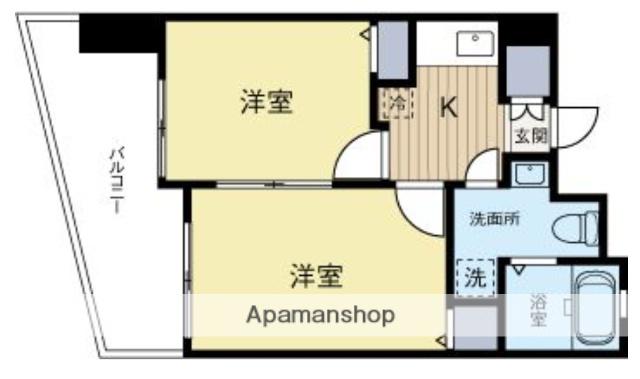 エステムプラザ天神サウスイースト(2K/5階)の間取り写真