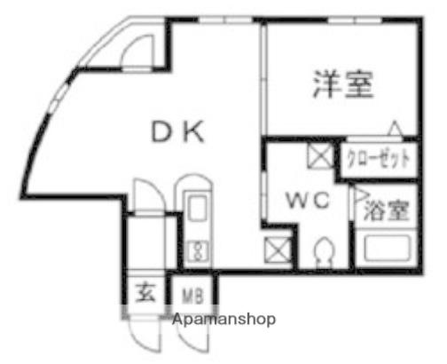 プリヴェラヴィ白金(1DK/5階)の間取り写真