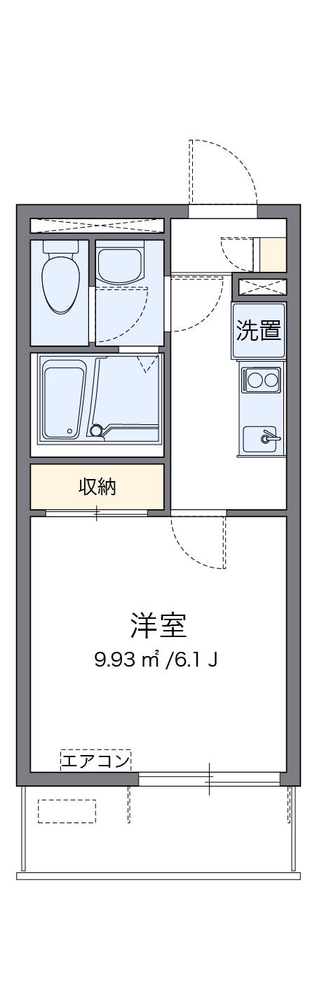 レオネクストコージーハウス赤坂(1K/2階)の間取り写真