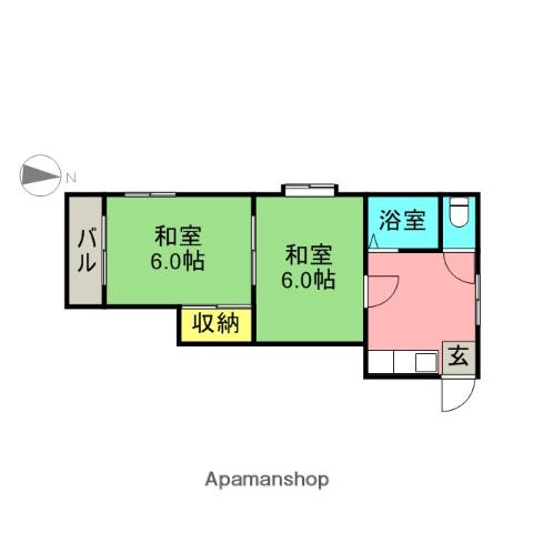ラ・メゾン・モンテ(2DK/3階)の間取り写真