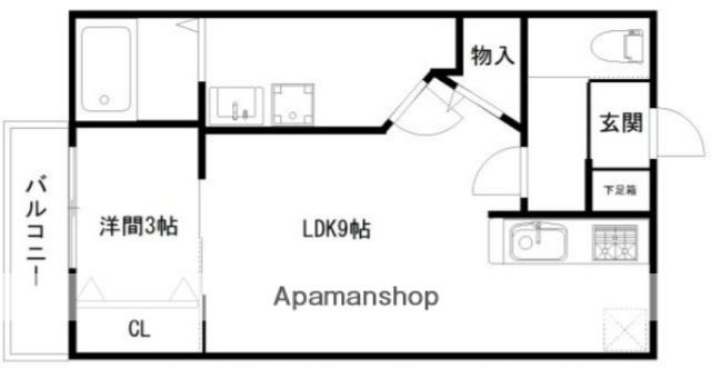 フォレストヴィラ今宿Ⅰ(1LDK/2階)の間取り写真