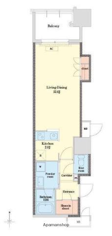 RJRプレシア博多(1K/7階)の間取り写真