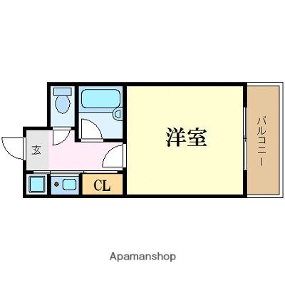 ピュアドームリブレ薬院(1K/3階)の間取り写真