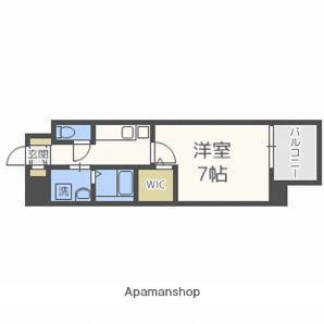 レブリアント清川Ⅱ(1K/8階)の間取り写真